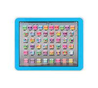 Qudinip Tablet Giocattolo per Bambini con Luci a LED - Macchina Elettronica Educativa per L'apprendimento Precoce e lo Studio Dell'inglese per Bambini Sopra i 18 Mesi - Materiale ABS - 1 unità (Blu)
