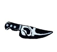 Qudinip Tappeto con Coltello a Teschio Tappeto in Dal Design Horror Unico per Camera da Letto, Soggiorno, Arredamento di Benvenuto, 3,9-6 Once (50,8 cm)