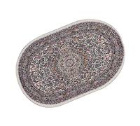 Qudinip Tappeto in Miniatura, Mini Tappeto Tessuto per L'arredamento di una Casa delle Bambole con Design Floreale Colorato, Adatto Al Soggiorno della Camera da Letto di una Casa (B02 Beige)