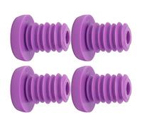 Qudinip Tappi Terminali per Manubrio Bici da 4 Pezzi Cappucci Durevoli e Fermi con Forte Attrito per Mountain Bike e Scooter Gomma di Alta qualità 22,2 Mm (Viola)