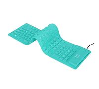 Qudinip Tastiera in Silicone Pieghevole, Tastiera Pieghevole in Silicone da 108 Tasti USB Cablata Impermeabile con Silenziosa e Sigillata Completa per Viaggi in Ufficio e a Casa (Verde)