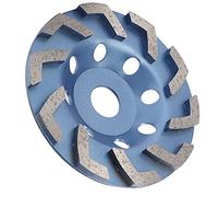 Qudinip Tazza per Mola Diamantata da 125 Mm, Denti Resistenti, Blu, per Levigatura di Calcestruzzo e Pietra