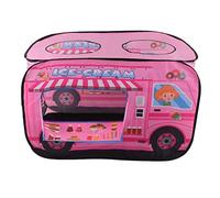 Qudinip Tenda da Gioco Pop-up per Bambini, Camioncino dei Gelati, Spaziosa Casetta da Gioco per Interni Ed Esterni per Bambini Dai 2 Ai 4 Anni, Poliestere Resistente