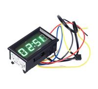 Qudinip Termometro Digitale Intelligente per Auto con Display a LED per il Monitoraggio del Tempo e della Tensione nel Settore Automobilistico, Design ABS Multifunzionale