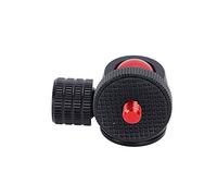 Qudinip Treppiede Compatto in Alluminio con Testa a Sfera Mini con Vite da 1/4 di Pollice per Attrezzatura Fotografica Portatile per Fotocamera DSLR (palla rossa)