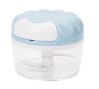 Qudinip Tritatutto per Aglio, Mini Tritacarne Manuale Sicuro Multiuso Trasparente con Cordoncino per, Alimenti, Cipolla, Aglio, Insalata, Verdura, Frutta (Blu)