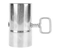 Qudinip Tubo per Stufa con Serranda, Tubo per Canna Fumaria in Acciaio Inossidabile 304 con Maniglia Girevole, Tubo per Canna Fumaria Ispessito per Estrazione Fumi di Scarico e Stufa a (S)