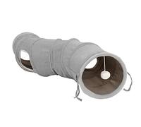 Qudinip Tunnel per Gatti Pieghevole Tubo da Gioco a Forma di S con Palla Sospesa per Gatti e Gattini Design Retrattile da 118 Cm