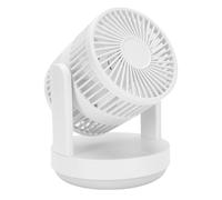 Qudinip Ventilatore da Scrivania con 3 velocità Regolabili e Oscillazione Automatica per la Camera da Letto di Casa Batteria Portatile Ricaricabile da 6000 MAh ABS 1 unità (Beige)