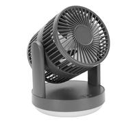 Qudinip Ventilatore da Scrivania con 3 velocità Regolabili e Oscillazione Automatica per la Camera da Letto di Casa Batteria Portatile Ricaricabile da 6000 MAh ABS 1 unità (Grigio scuro)
