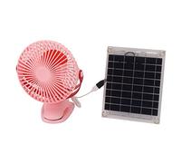 Qudinip Ventilatore Solare da 10 W Ventola di Raffreddamento Portatile Forte Energia Eolica per Uso Esterno in con Materiale ABS Resistente (Rosa)