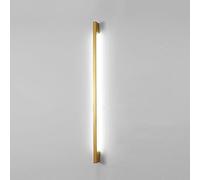 qudkdhs Aplique de pared LED lineal de tira larga negra, regulable, minimalista, para interiores, dorado, para pasillo, baño, sala de estar, dormitorio, mesita de noche, cocina, escalera.