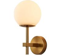 qudkdhs Applique murale style mi-siècle en verre laiteux noir, style ferme, style vintage doré, luminaire de salle de bain, ambre, gris fumé, pour couloir, chambre à coucher, chevet, entrée