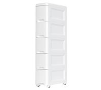 qudkdhs Cassettiera Verticale Sottile, Grande capacità Torre Portaoggetti, Bagno Salvaspazio Cassettiera, Carrello Cassettiera per Camera da Letto, Soggiorno, Bagno, Ingresso, Stanza 7 Layers