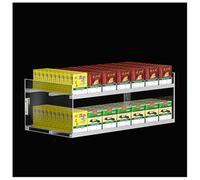 qudkdhs Espositore per Sigarette, espositore per Vendita al Dettaglio a più Livelli in Acrilico Trasparente, armadietto organizzatore Automatico per spingi Sigarette, 2 Livelli, 7 colonne