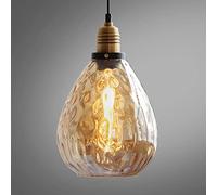 qudkdhs Lampada a Sospensione in Vetro ambrato Irregolare Stile Cottage, Lampada da soffitto Decorativa per Bagno, luci sospese per Soggiorno, Camera da Letto