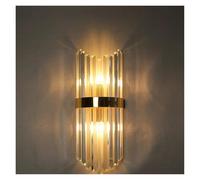 qudkdhs Lámpara de pared de cristal moderna, luces de pared LED de lujo, aplique de pared para interiores, sala de estar, dormitorio, luz de pared de noche