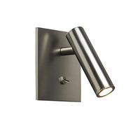 qudkdhs Lámpara de pared empotrada moderna y ajustable - Aplique con interruptor para dormitorio y sala de estar (níquel arena, blanco cálido de 3000 K) (níquel arena, luz neutra)