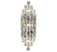 qudkdhs Luxury Crystal Wall Sconces - Chrome Indoor Light Fixtures for Living Room, Bedroom, Bathroom, Hallway, And Stairway