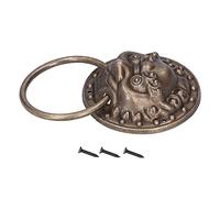 que Head B Door Knocker, maniglia per porta retrò, resistente con squisita fattura, Ele Vin per porte in legno e cortili,
