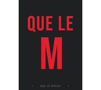 QUE LE M - Carnet lettre M A5 ligné - Design minimaliste premium - Collection initiales A-Z: 200 pages lignées fines • Idée cadeau originale • Papeterie élégante • Marque française