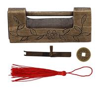 que Lock, lucchetto Pat B classico retrò, 5x2 cm zontal k per scatole, serratura Viabinet con chiave, per cassette degli attrezzi per gioielli