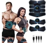 Queath Elettrostimolatore Muscolare, Cintura Elettrostimolatore per Addominali, ABS Trainer/Toner per Addome/Braccio/Vita/Gambe