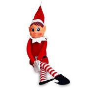 Quebec Christmas Mischief Makers: Naughty Santa's Little Helper con corpo morbido, viso in vinile e gancio e impugnatura ad anello, divertente elfo natalizio per giochi in famiglia (ragazza elfa)