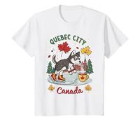Quebec City Winter Adventure Canada Acero Souvenir Maglietta