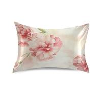 Quebec, federa per cuscino con bandiera blu e fiori estivi, per chi dorme caldo, misura king size, con chiusura a busta, per divano, 50 x 101 cm