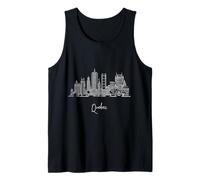 Quebec, orizzonte, città, francese, viaggiare, souvenir, nero, paesaggio urbano Canotta