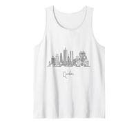 Quebec, orizzonte, città, francese, viaggiare, souvenir, nero, paesaggio urbano Canotta