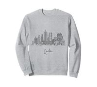 Quebec, orizzonte, città, francese, viaggiare, souvenir, nero, paesaggio urbano Felpa