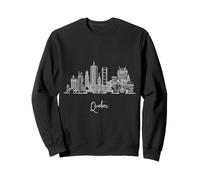 Quebec, orizzonte, città, francese, viaggiare, souvenir, nero, paesaggio urbano Felpa
