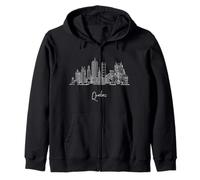 Quebec, orizzonte, città, francese, viaggiare, souvenir, nero, paesaggio urbano Felpa con Cappuccio