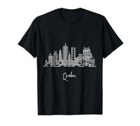 Quebec, orizzonte, città, francese, viaggiare, souvenir, nero, paesaggio urbano Maglietta