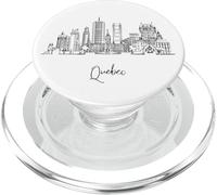 Quebec, orizzonte, città, francese, viaggiare, souvenir, nero, paesaggio urbano PopSockets PopGrip per MagSafe