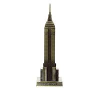 Queemie® Vintage US Empire State Building Edificio Modello Metallo Bronzo Statua New York Città Scultura per Decorazione Casa Collezione Arte Regali, 7 pollici