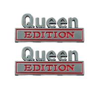 Queen 3D Sticker - Metal Waterproof Bumper Decals | Queen Edition Emblem | 2 Pieces Car Decals for Trucks SUVs Motorcycle Windscreen Door Rear Panel Fridge Business Travel, Easy Peel & Apply