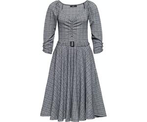 Queen Abito swing da donna Kerosin in grigio check look S Grigio