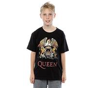 Queen Bambini e ragazzi Crest Logo Maglietta 7-8 Years Nero