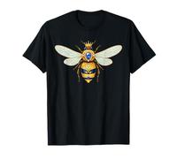 Queen Bee Crown Donne Uomini Ragazze Apicoltore Entomologia Insetto Maglietta