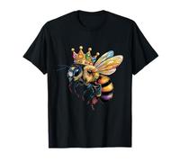 Queen Bee Crown Donne Uomini Ragazze Miele Alveare Bee Keeper Bee Keeper Bee Maglietta