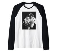 Queen Brian May Freddie Mercury The Works Tour 1984 Maglia con Maniche Raglan