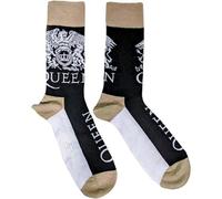 Queen Calzini Crest And Band Logo Nuovo Ufficiale Uomo Nero (Uk Size 7-11) Size One Size