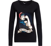 Queen Camicia Kerosin a maniche lunghe QKI22002 Nero 3XL Nero