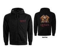 Queen Classic Crest Black autorizzato Felpa con Cappuccio