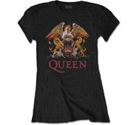 Queen Maglietta Classic Crest Womens Black L