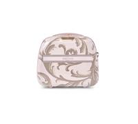 Queen Compatto, raffinato e incredibilmente pratico, il beauty case Braccialini caratterizzato da un elegante stampa composta da farfalle e fiori con logo Braccialini in evidenza, creando un look