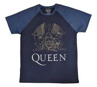 Rock Off officially licensed products Queen Classic Crest Raglan T Shirt